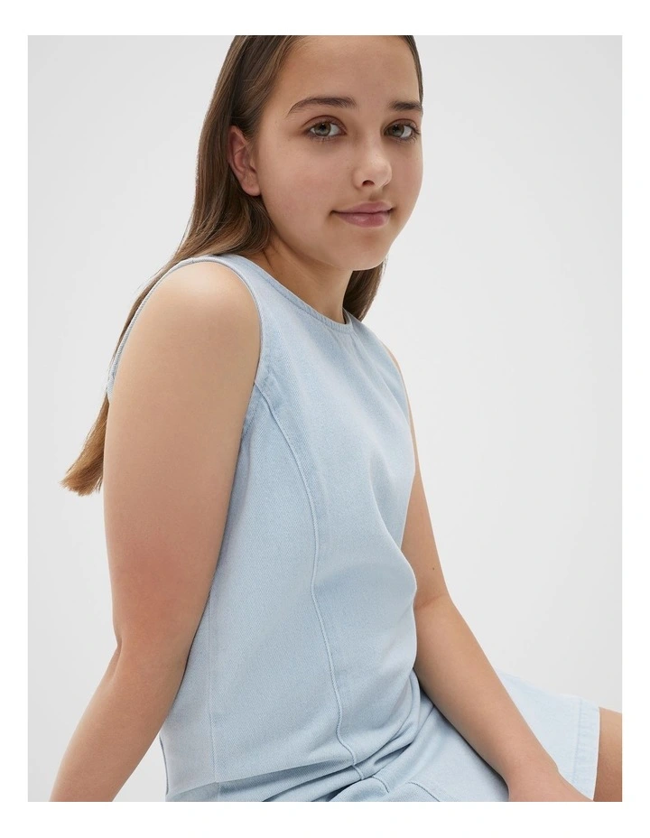 Denim Mod Dress in Glacier Denim image 3