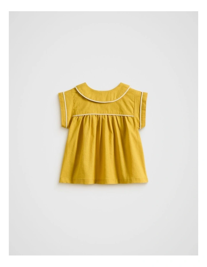 Scallop Trim Top in Sundaze image 2