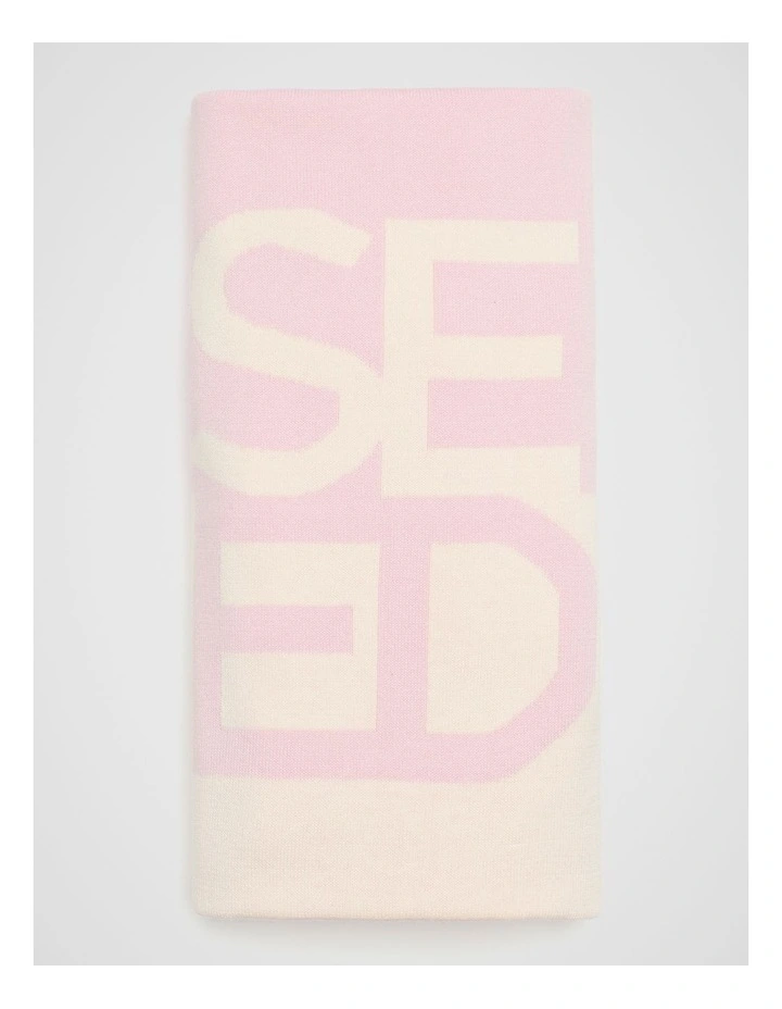 Logo Knit Blanket in Posie image 1