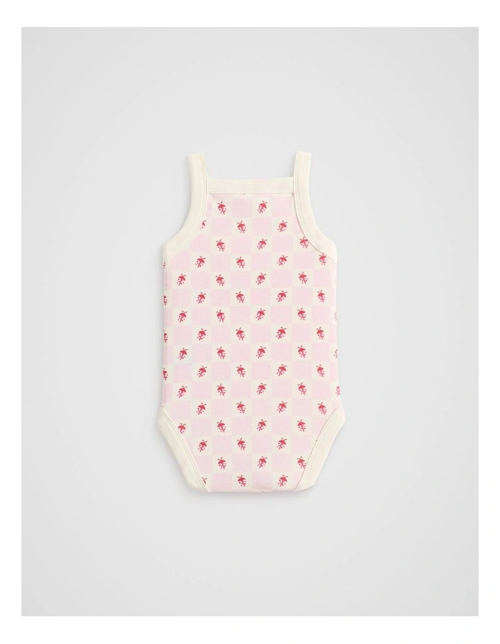 Ladybug Singlet Bodysuit in Posie image 2