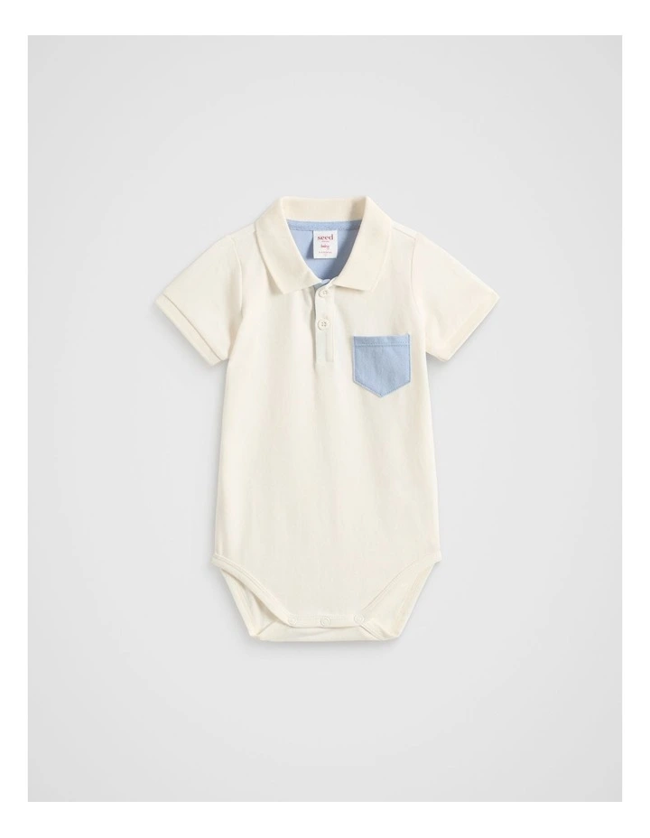 Pocket Bodysuit in Milk image 1