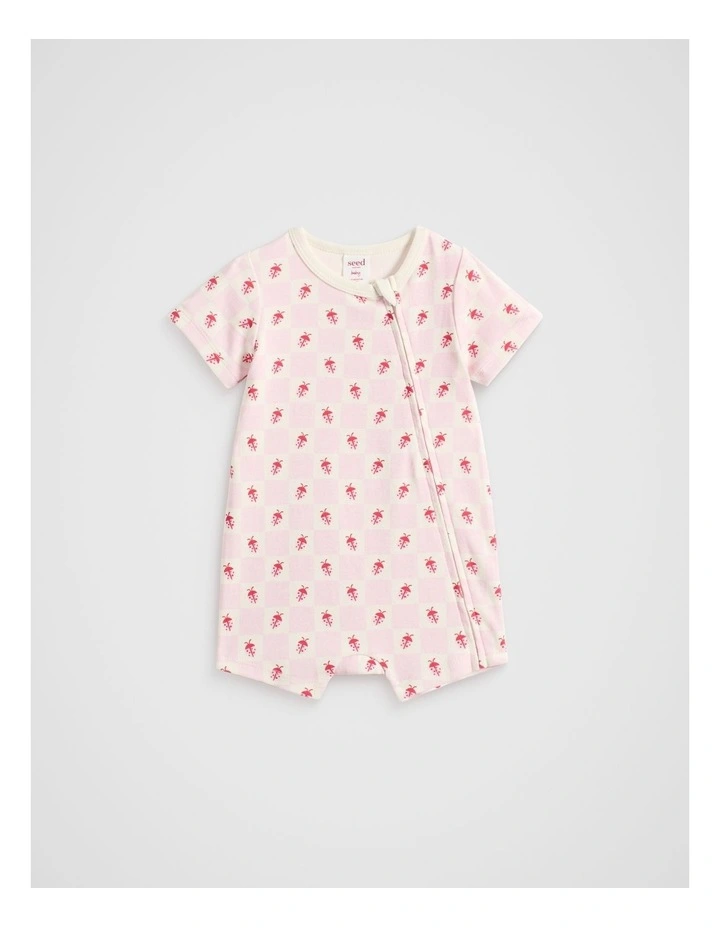 Ladybug Zipsuit in Posie image 1