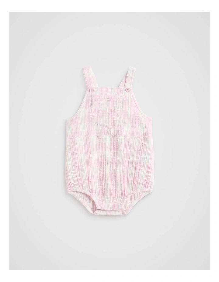 Gingham Romper in Posie image 1