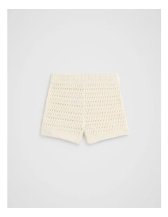 Textured Knit Short in Canvas