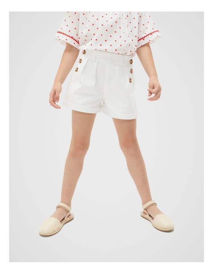 Denim Button Short in Canvas image 1
