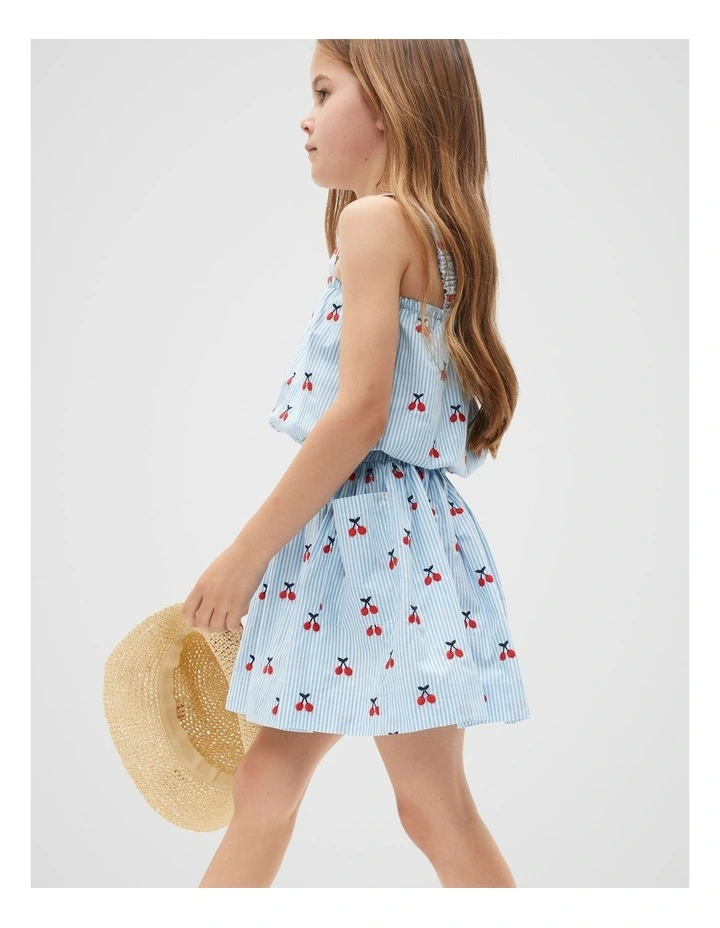 Cherry Stripe Skirt in Multi image 1