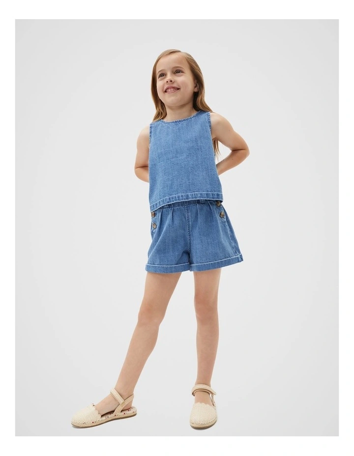 Denim Top in Classic Blue image 3
