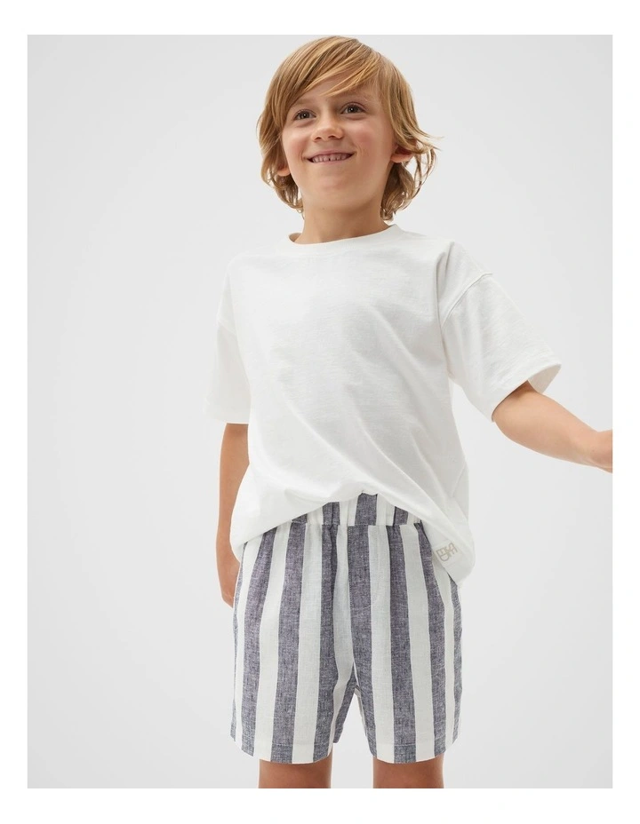 Stripe Shorts in Midnight Blue image 1