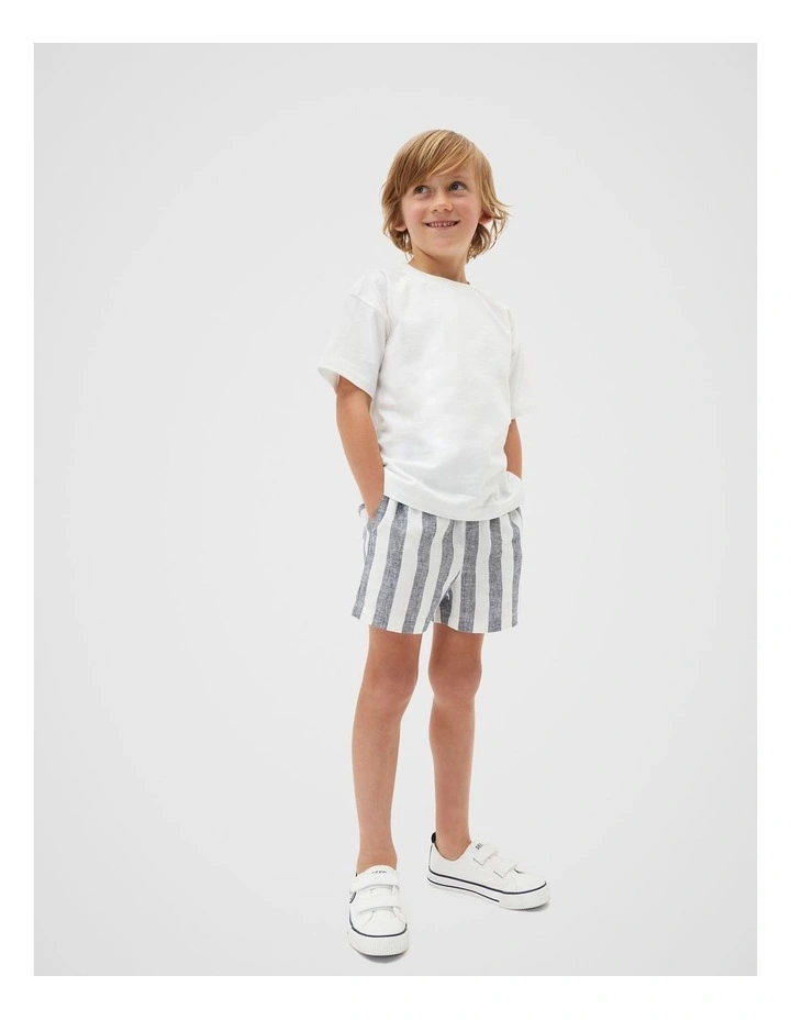 Stripe Shorts in Midnight Blue image 3