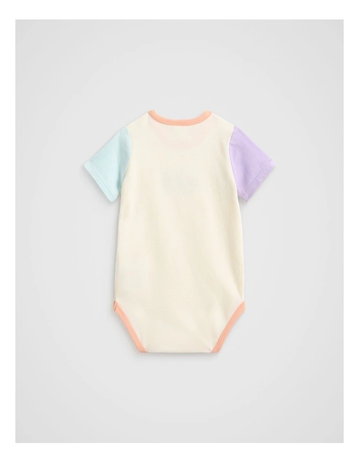 Colourblock Logo Bodysuit in Multi image 2