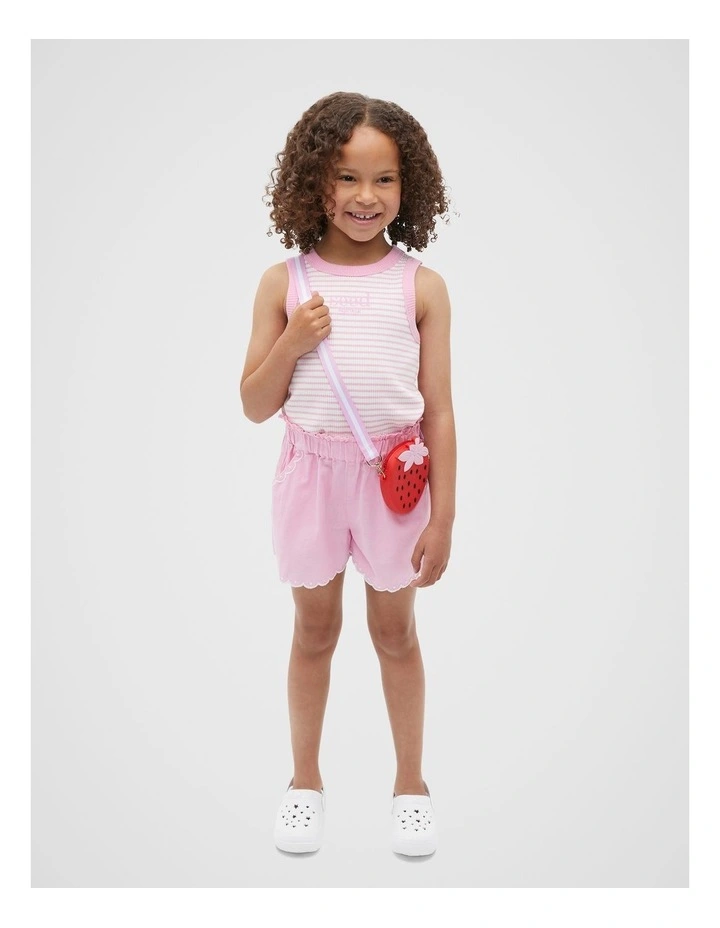 Stripe Logo Tank in Candy Pink image 3