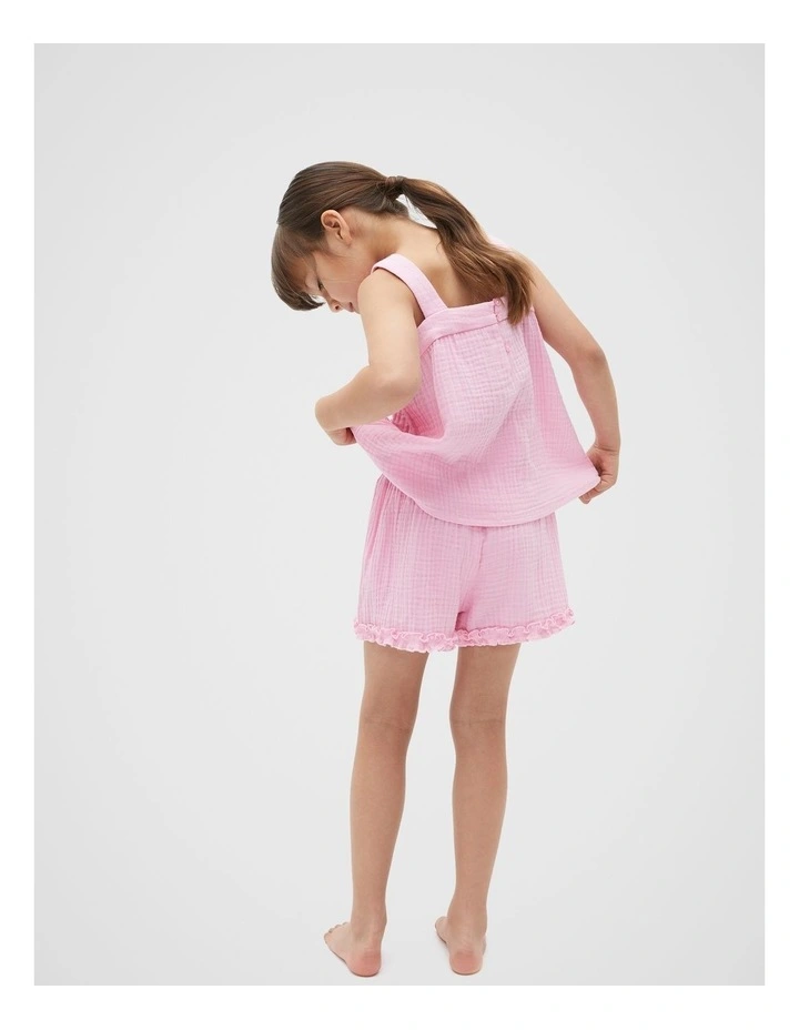 Cheesecloth Pyjama in Candy Pink image 2