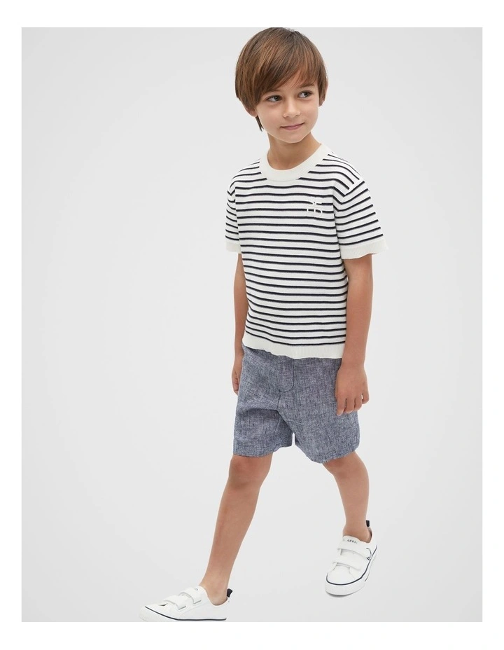 Knit Crew Tee in Cream image 1