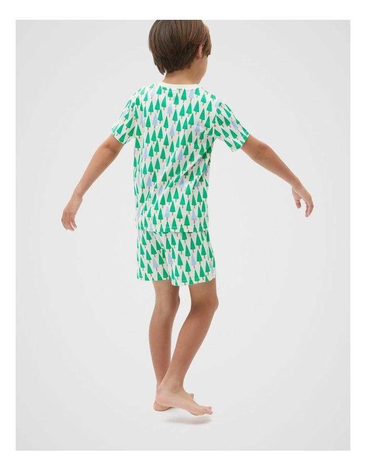 Trees Pyjama in Lagoon Green image 2