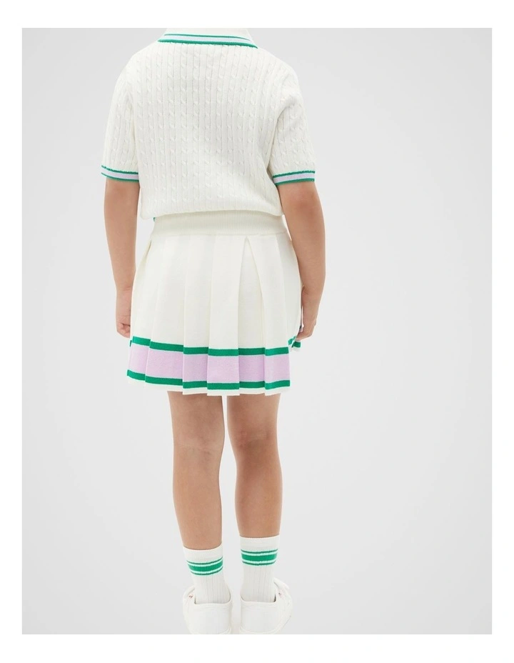 Pleat Knit Skirt in Canvas image 2