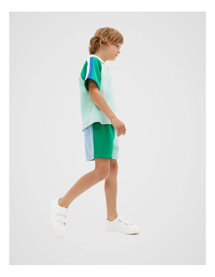 Retro Trophy Polo in Pale Mint image 3