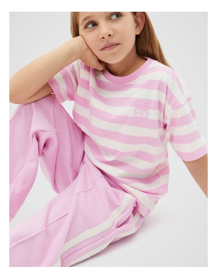 Core Stripe Tee in Fairy Floss Stripe image 1