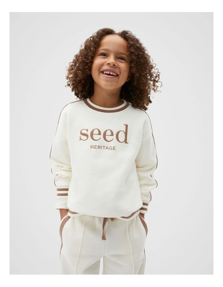 Core Logo Sweater in Classic Cream image 1