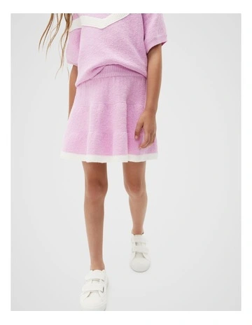 Sporty Knit Skirt in Fairy Floss