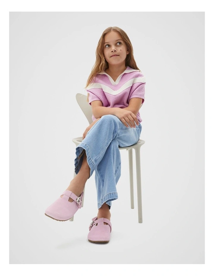Sporty Knit Tee in Fairy Floss image 3