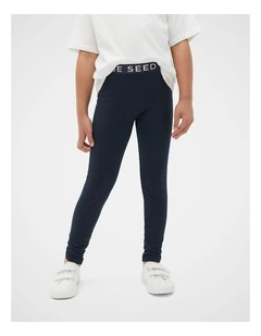 Core Terry Legging in Midnight Blue