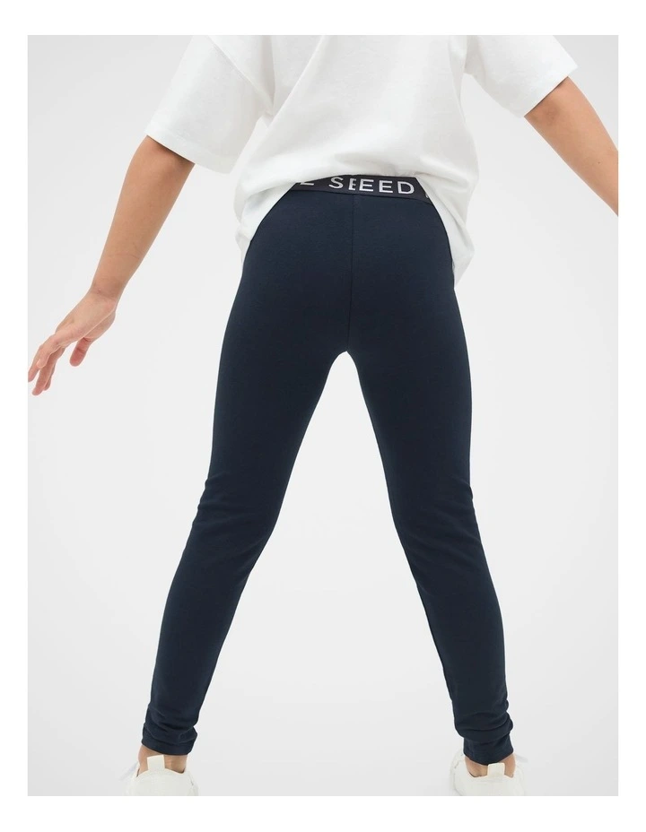 Core Terry Legging in Midnight Blue image 2