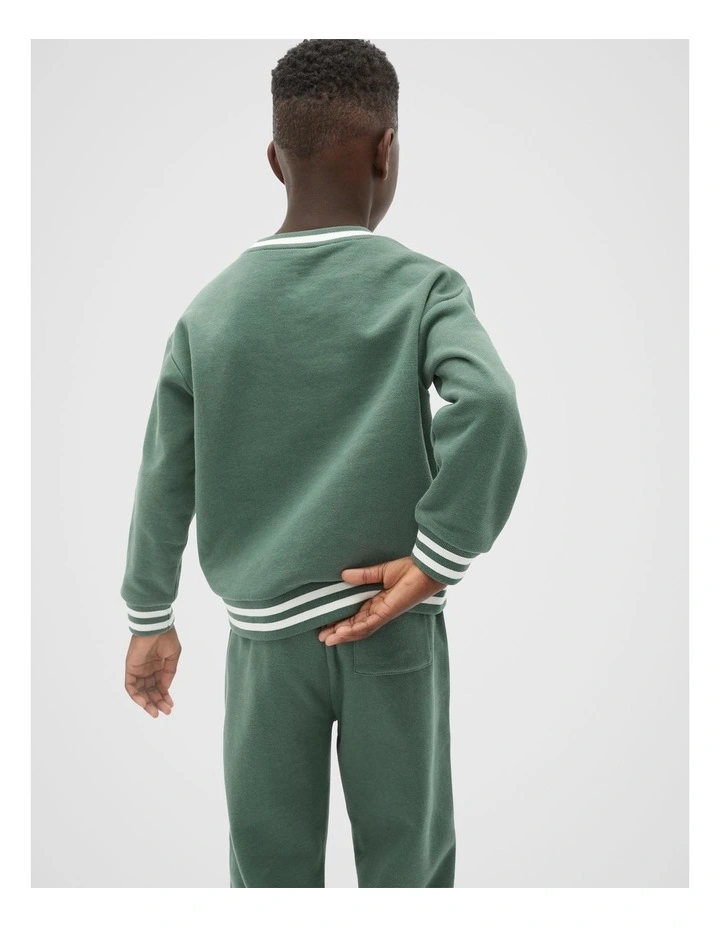 Core Logo Sweat in Khaki image 2