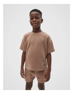 Circle Logo Tee in Brown