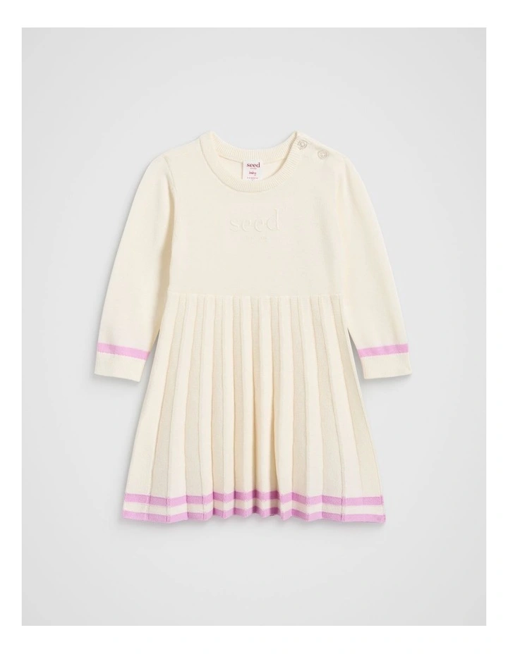 Essential Knit Dress in Classic Cream image 1