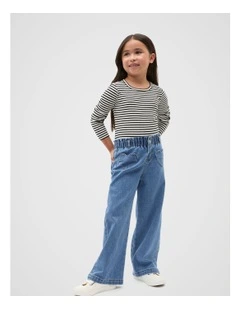 Heart Denim Jeans in Mid Blue Wash