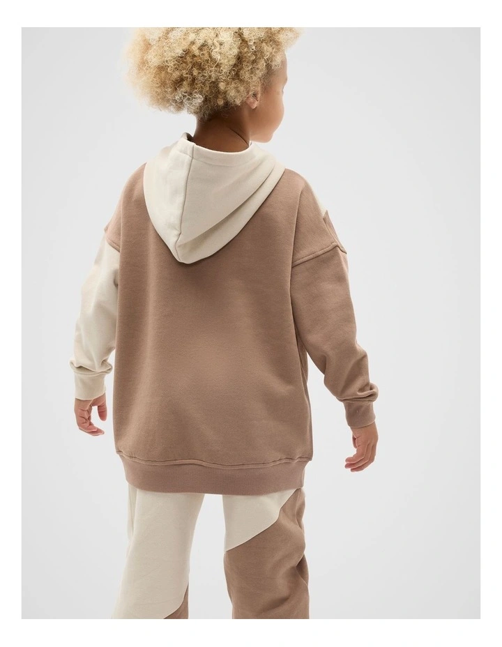 Spliced Hoodie in Chocolate Shake image 2