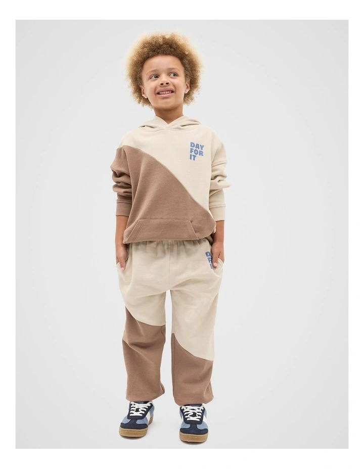 Spliced Hoodie in Chocolate Shake image 3