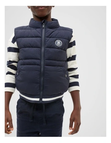 Essential Logo Vest in Midnight Blue