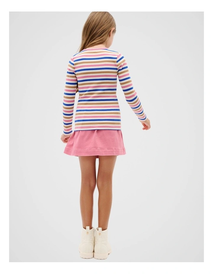 Stripe Rib Tee in Multi image 2