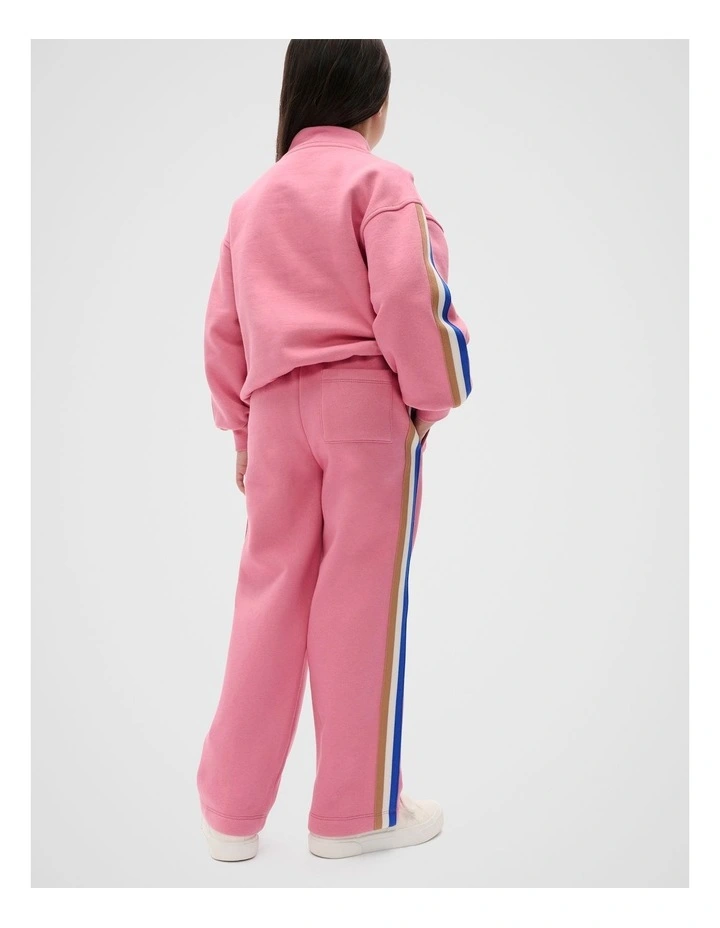 Side Stripe Track Pant in Raspberry image 2