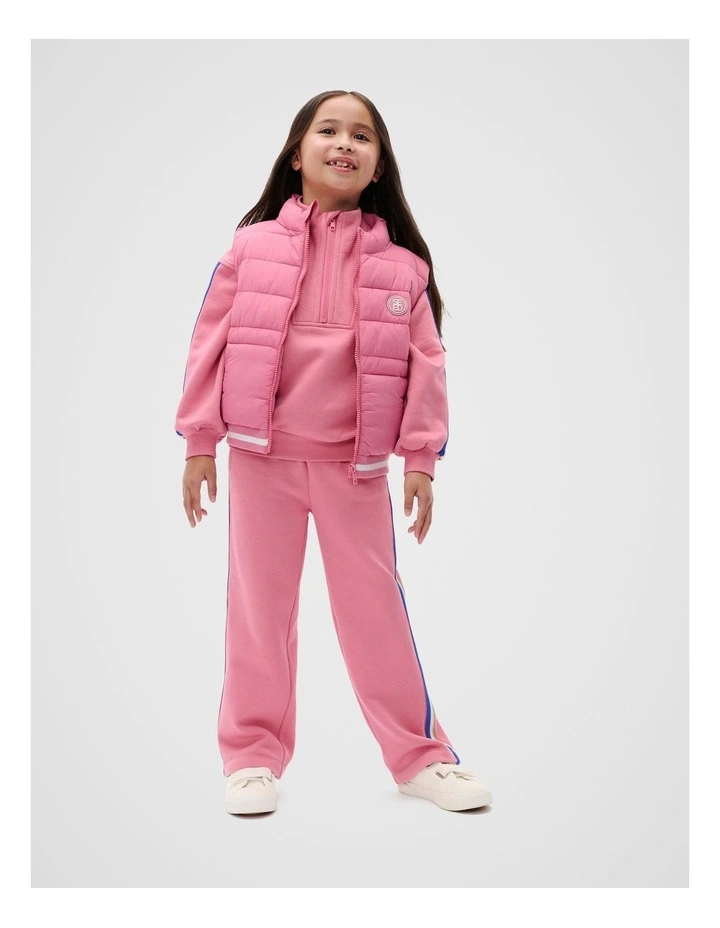 Side Stripe Track Pant in Raspberry image 3