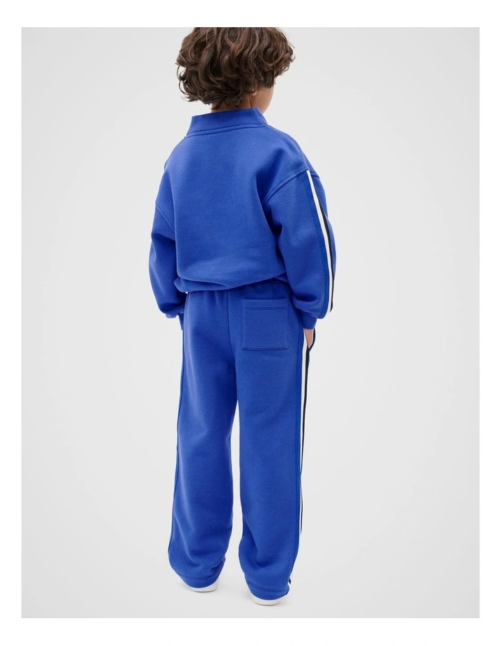Zip Up Logo Sweat in Blueberry image 2