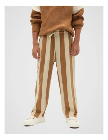 Stripe Track Pant in Cinnamon