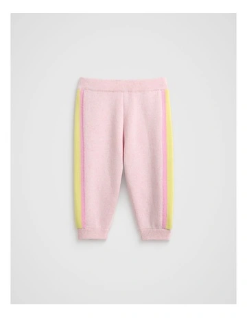 Stripe Knit Legging in Rose Petal Marle