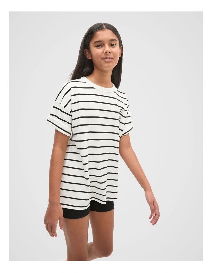 Oversized Logo Tee in White image 1