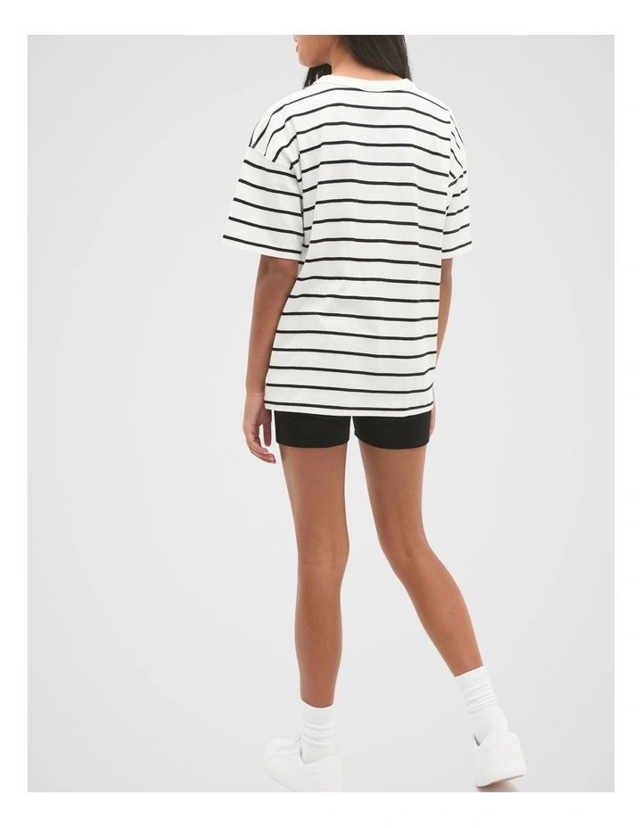 Oversized Logo Tee in White image 2