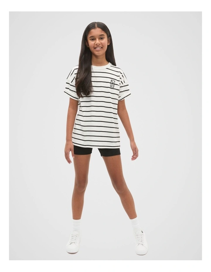 Oversized Logo Tee in White image 3