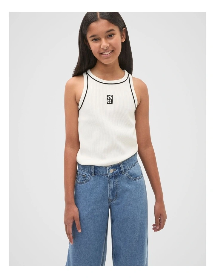Core Logo Rib Tank in Canvas image 1