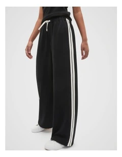 Side Stripe Twill Pant in Black