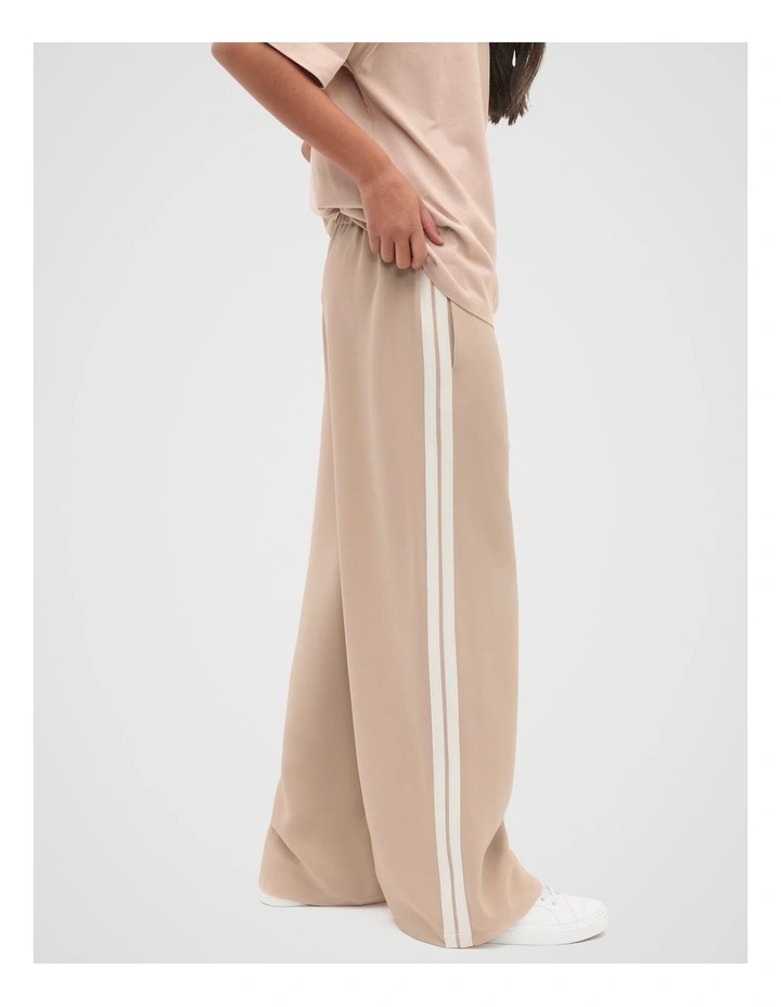 Side Stripe Twill Pant in Neutral image 4