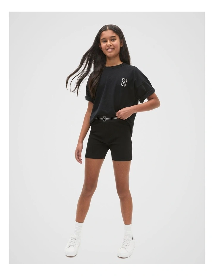 Core Logo Bike Short in Black image 3
