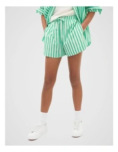 Stripe Short in Jewel Green