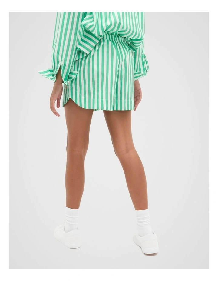 Stripe Short in Jewel Green image 2