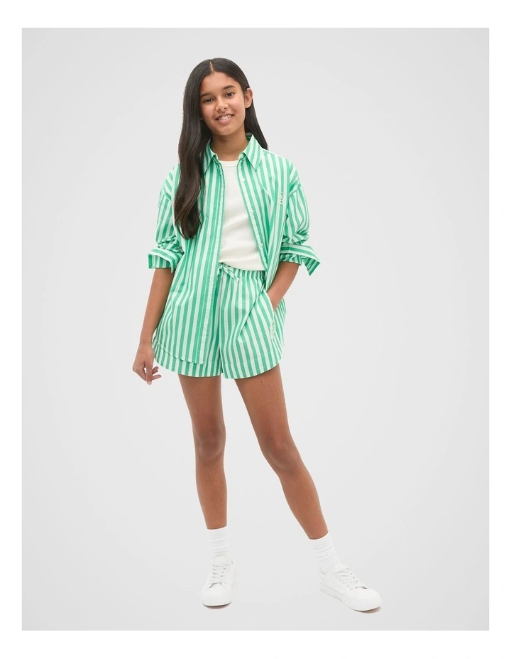 Stripe Short in Jewel Green image 3