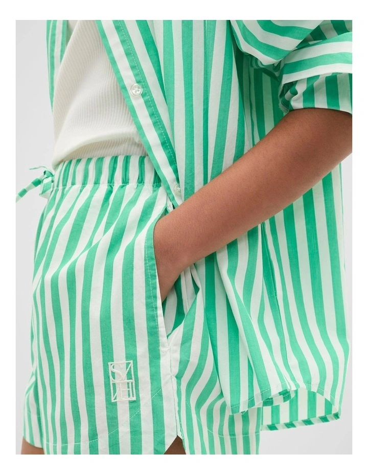 Stripe Short in Jewel Green image 4
